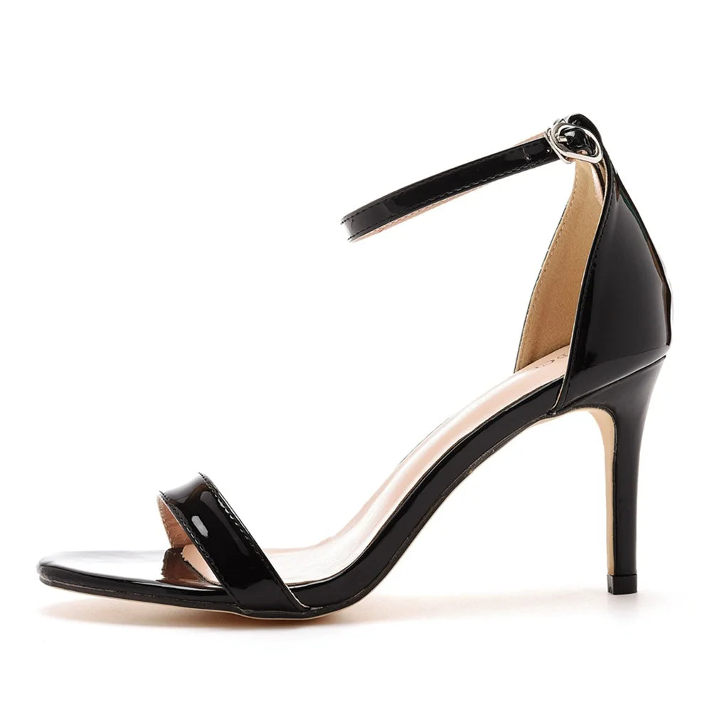 Zapatos De tacón alto De PU para Mujer, Sandalias De talla grande 35-46, para fiesta De boda y Noche