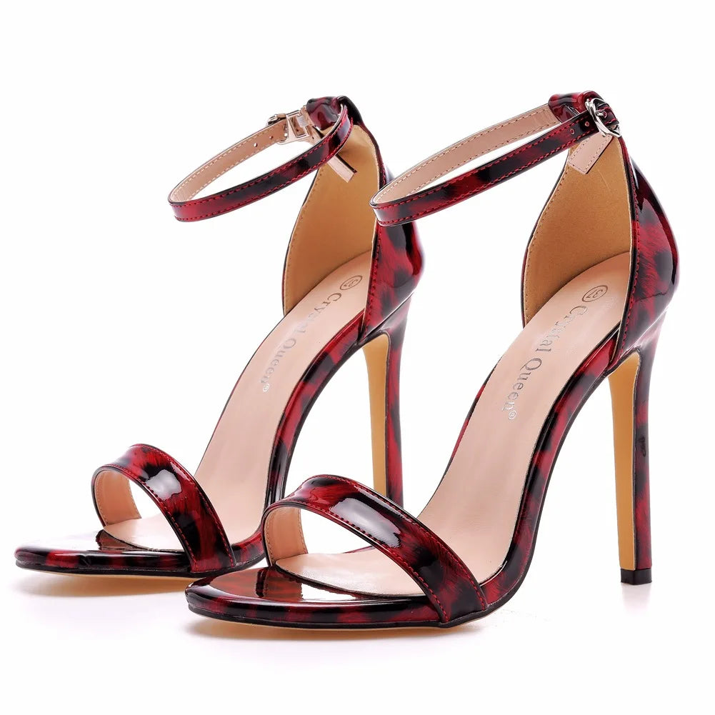 Zapatos De tacón alto De PU para Mujer, Sandalias De talla grande 35-46, para fiesta De boda y Noche