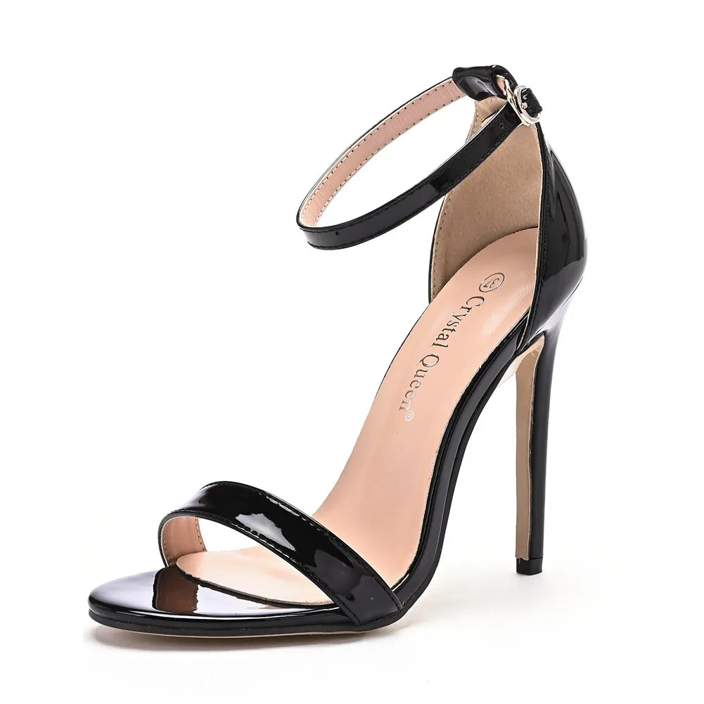 Zapatos De tacón alto De PU para Mujer, Sandalias De talla grande 35-46, para fiesta De boda y Noche