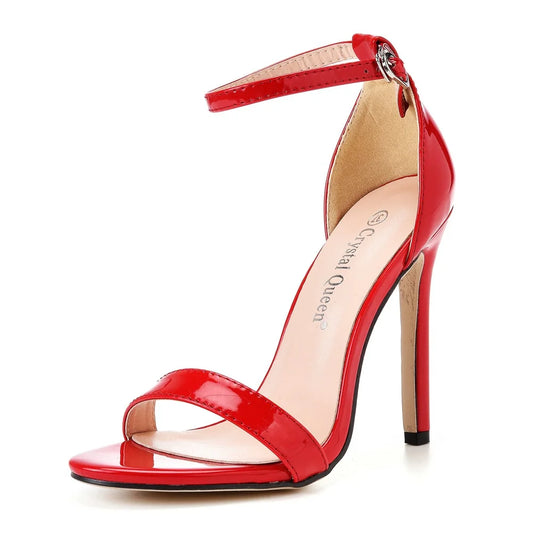 Zapatos De tacón alto De PU para Mujer, Sandalias De talla grande 35-46, para fiesta De boda y Noche